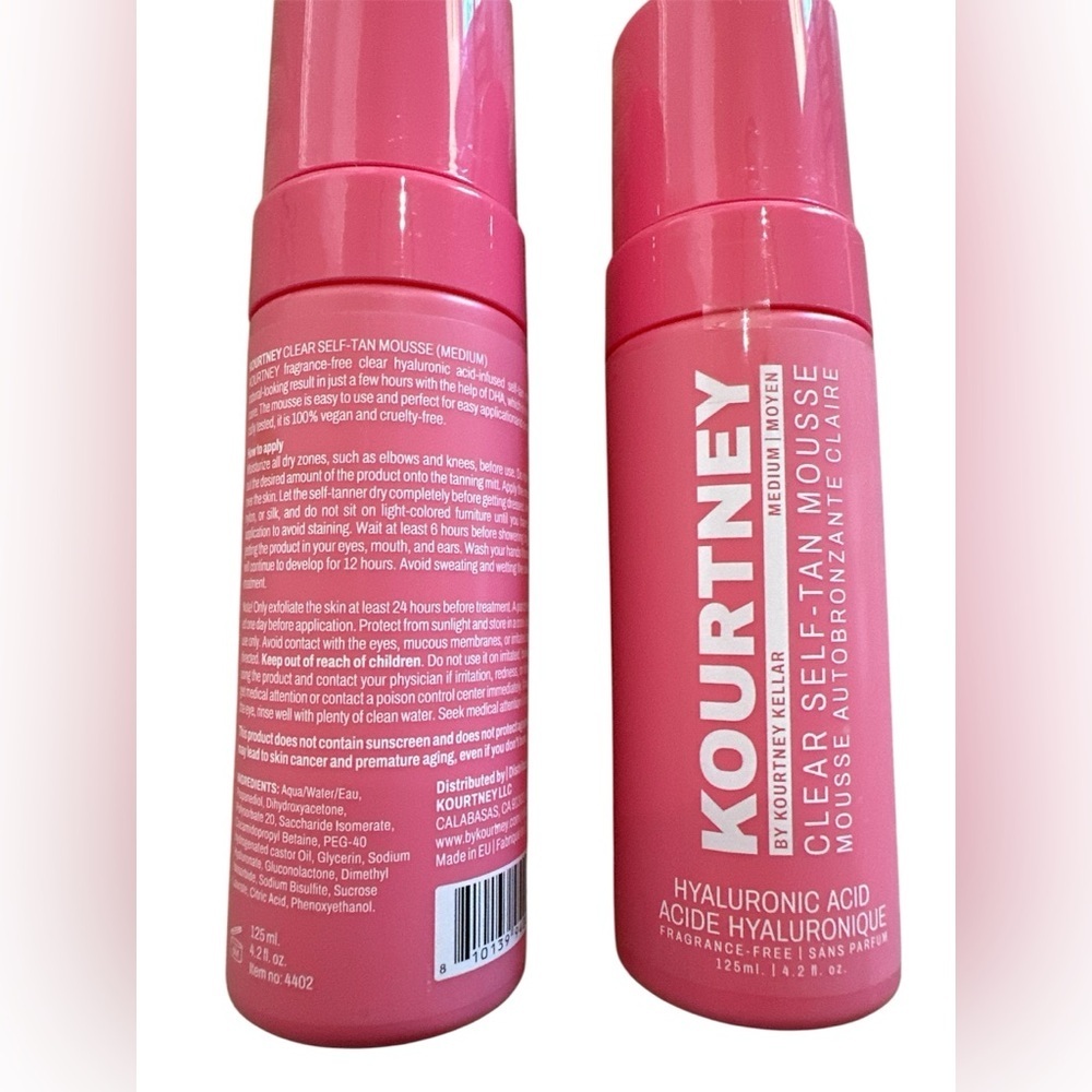 Kourtney Kellar Clear Self Tanning Mousse Medium NEW set of 2 - Picture 3 of 3